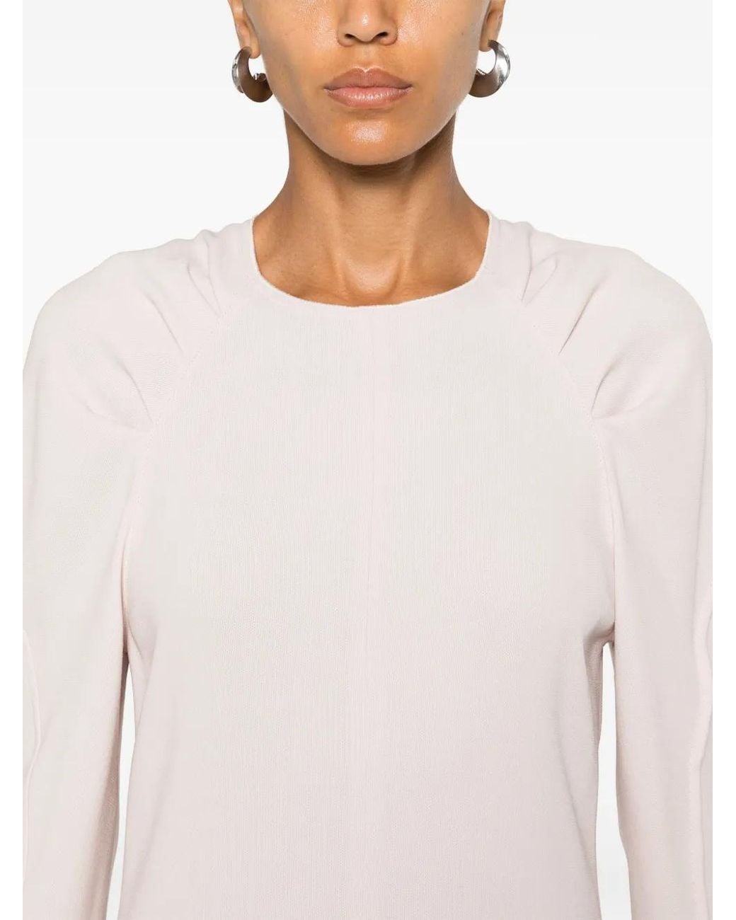 Victoria Beckham Pink Long Ml Raglan Nude Dress