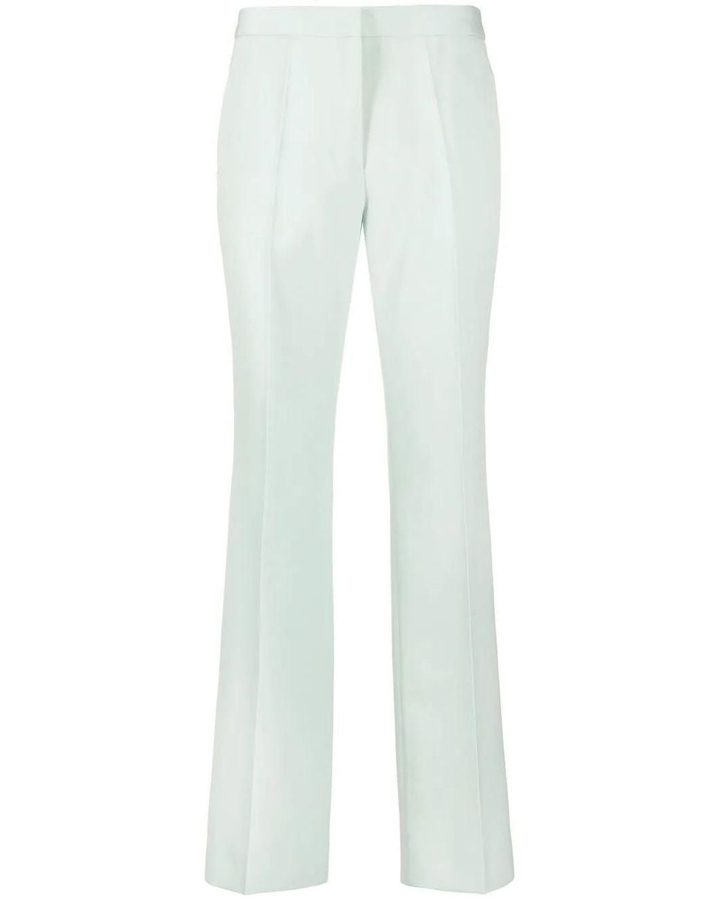 Jil Sander White Pressed-Crease Tailored Trousers