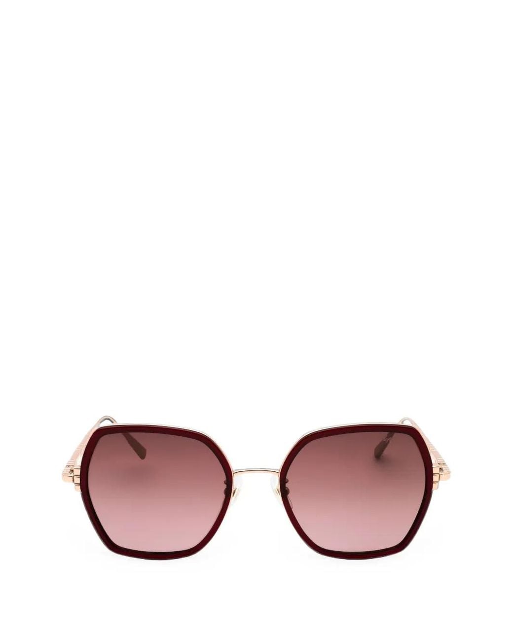 Chopard Pink Lunettes De Soleil À Monture Géométrique