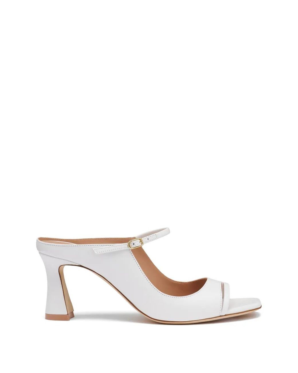 Malone Souliers White Rania Buckle-Fastening Mules