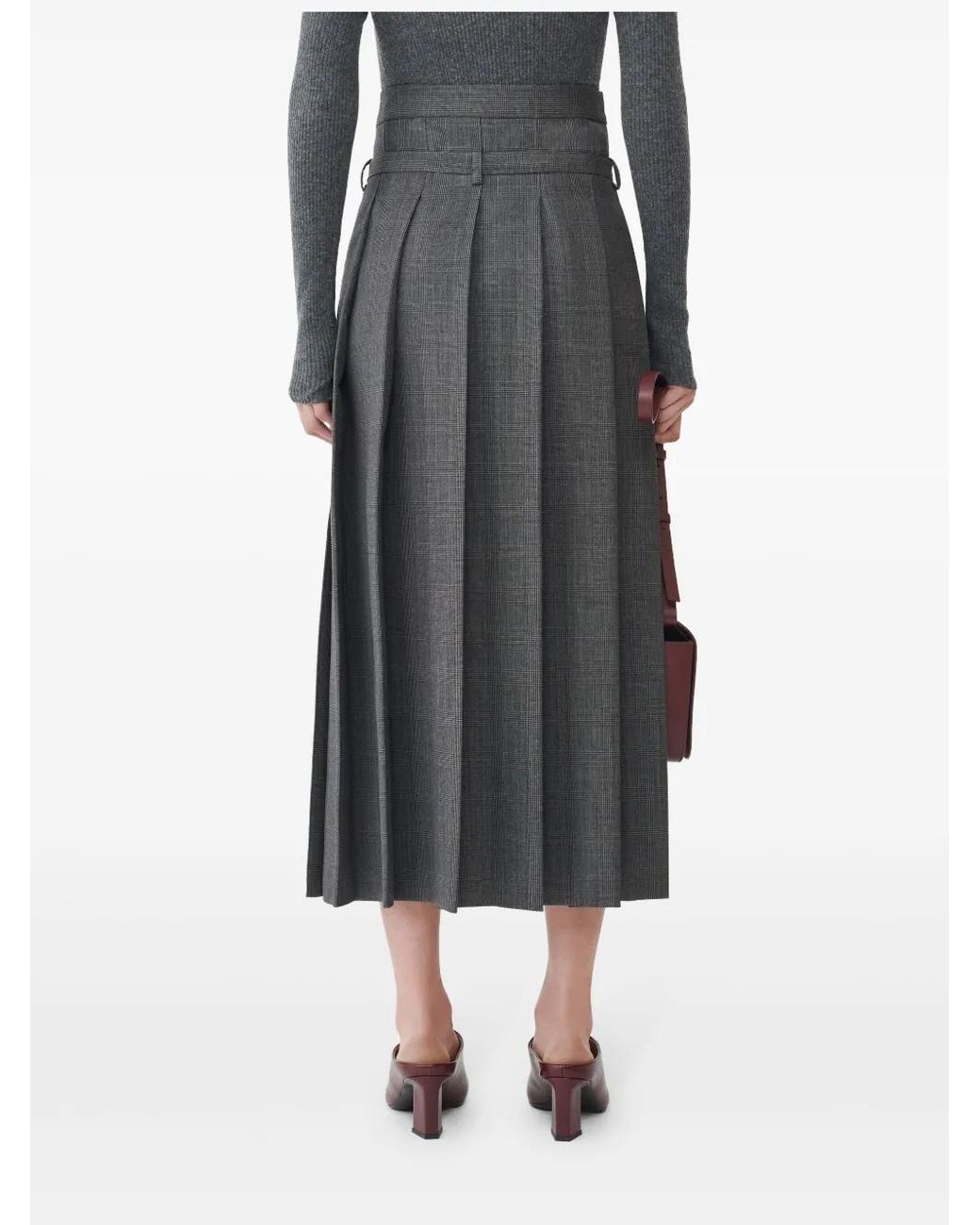 Fabiana Filippi Gray Glen Plaid Skirt