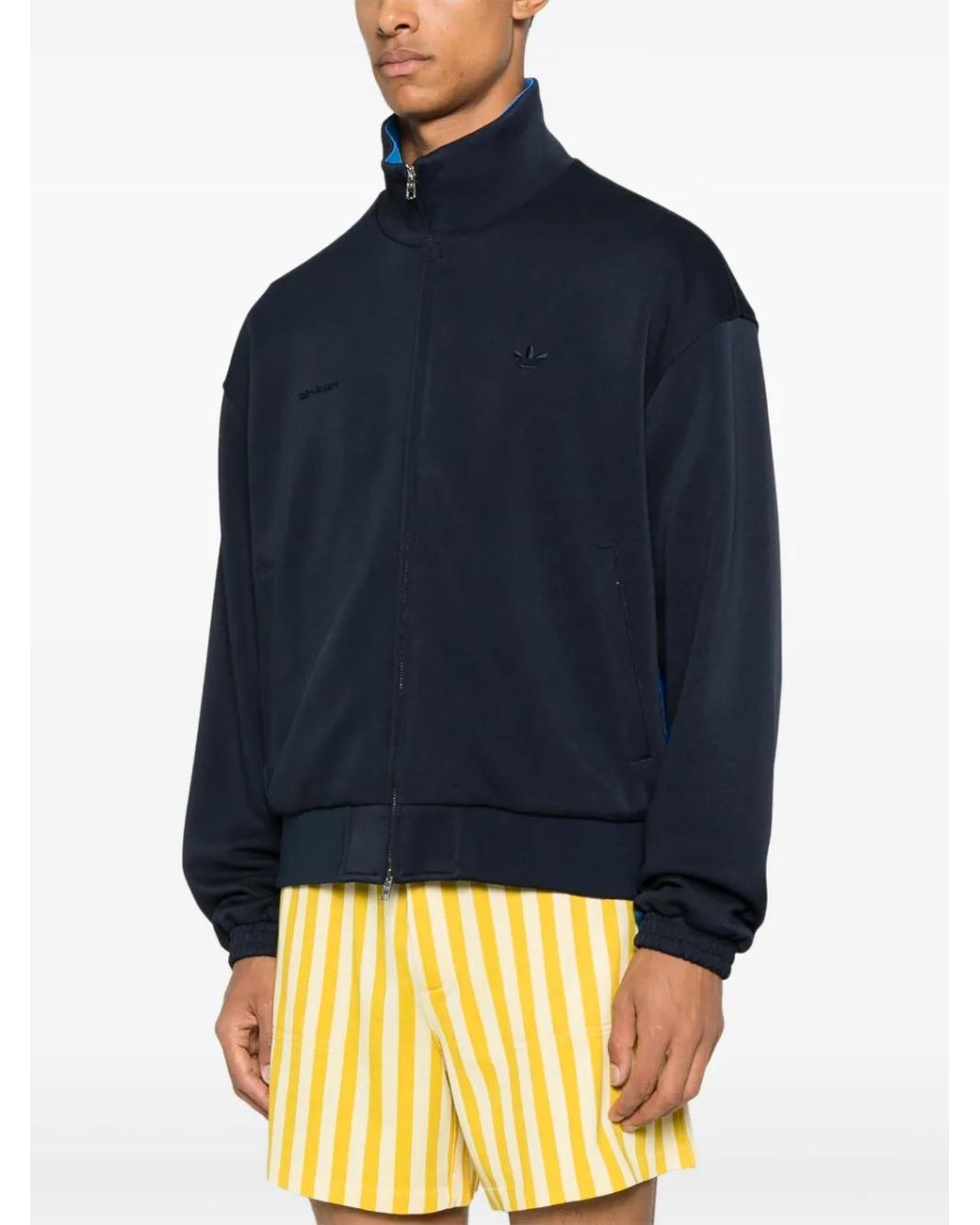 Adidas Blue Trefoil-Logo Track Jacket