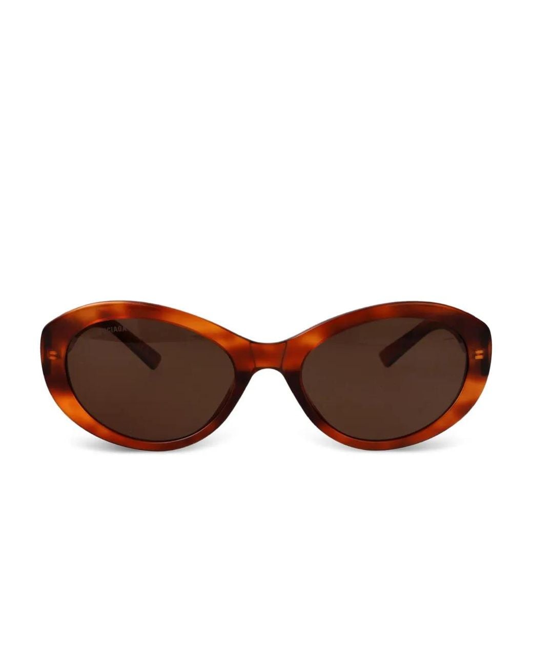 Balenciaga Brown Oval-Frame Sunglasses