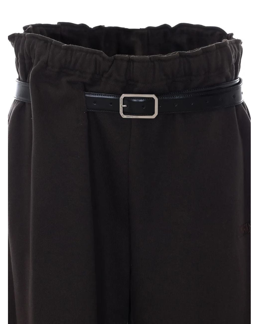 Magliano Black Pantalon Provincia Ample À Taille Ceinturée for men