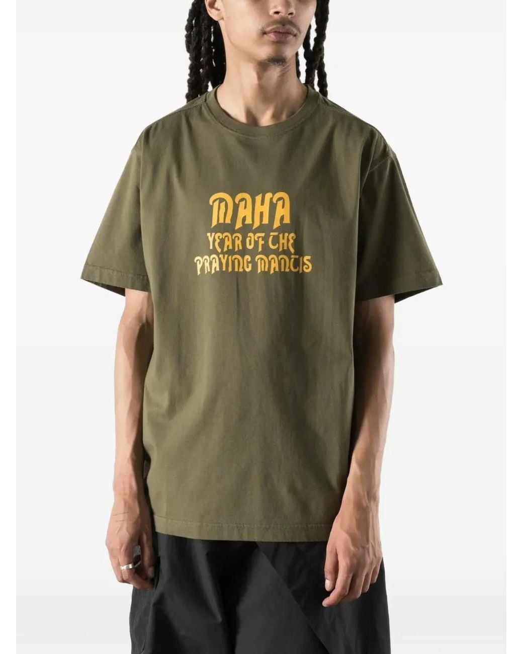 Maharishi Green Graphic-Print T-Shirt for men