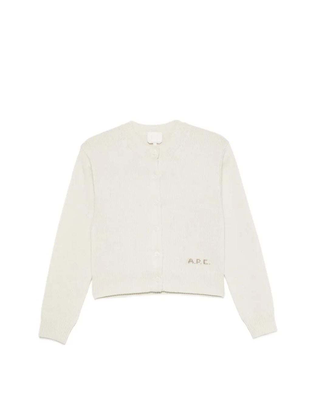 A.P.C. White Wool Sweater
