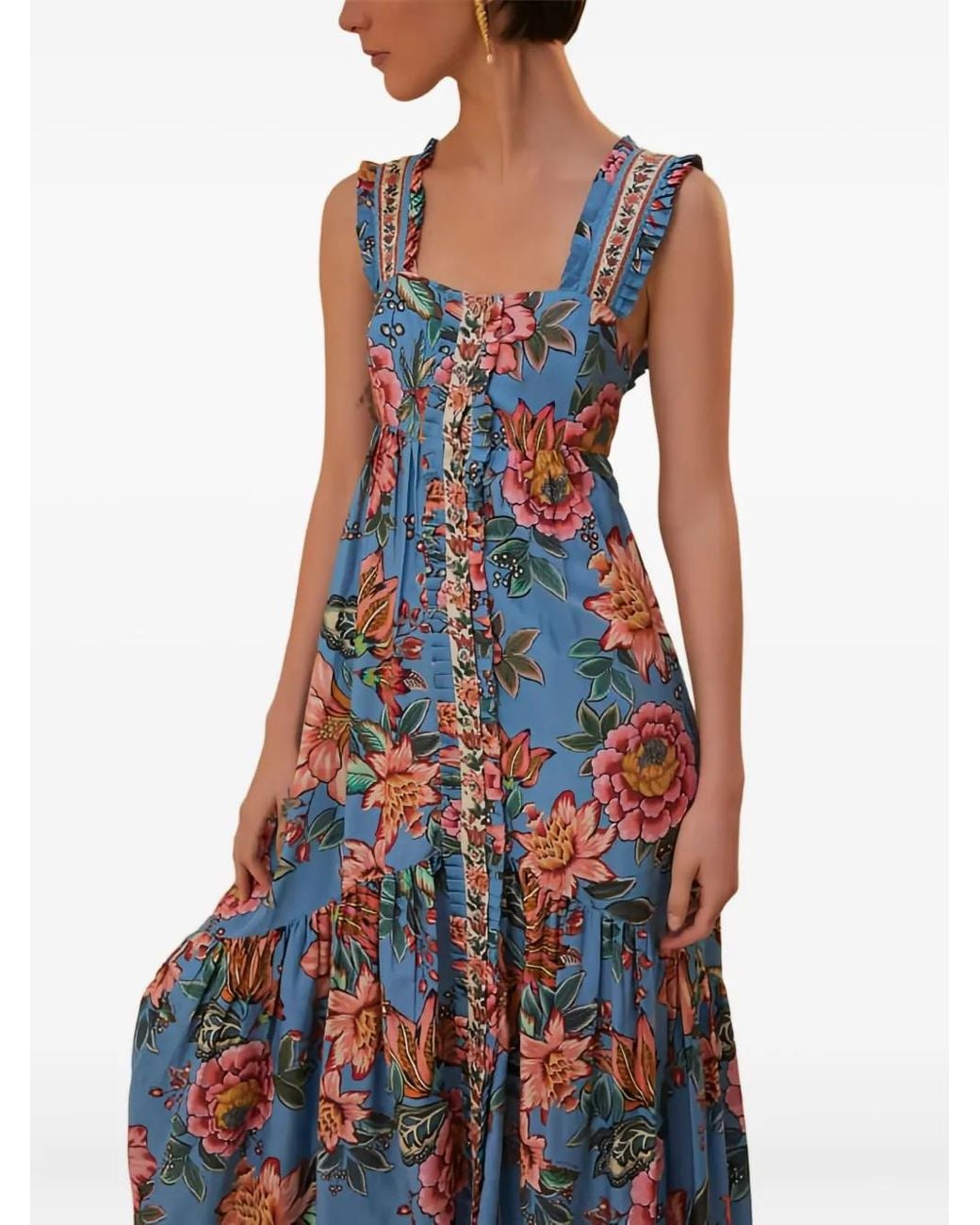FARM Rio Wonderful Bouquet Maxi-Dress in Blue | Lyst FARM Rio Wonderful Bouquet Maxi-Dress in Blue | Lyst