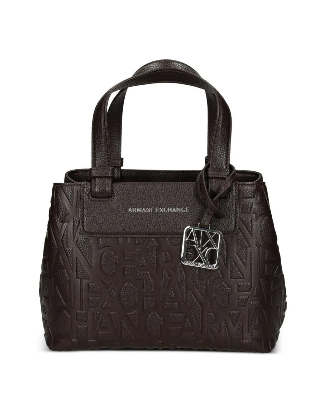 ARMANI EXCHANGE Black Sac Cabas À Logo Embossé