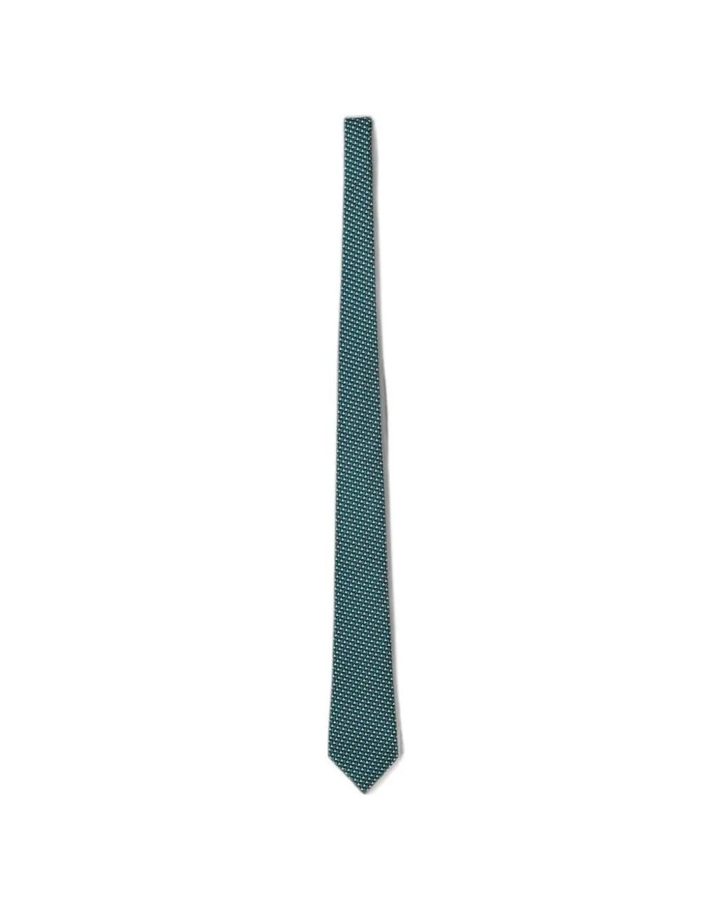 Zegna Blue Sailboat-Print Silk Tie for men