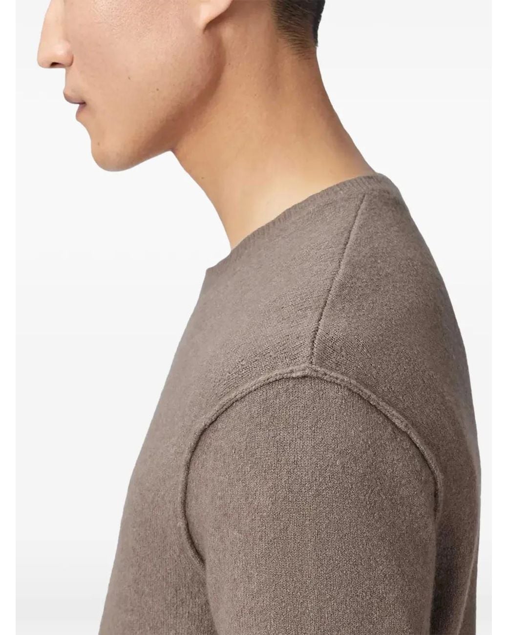 AllSaints Gray Statten Ramskull Crew Neck Jumper for men
