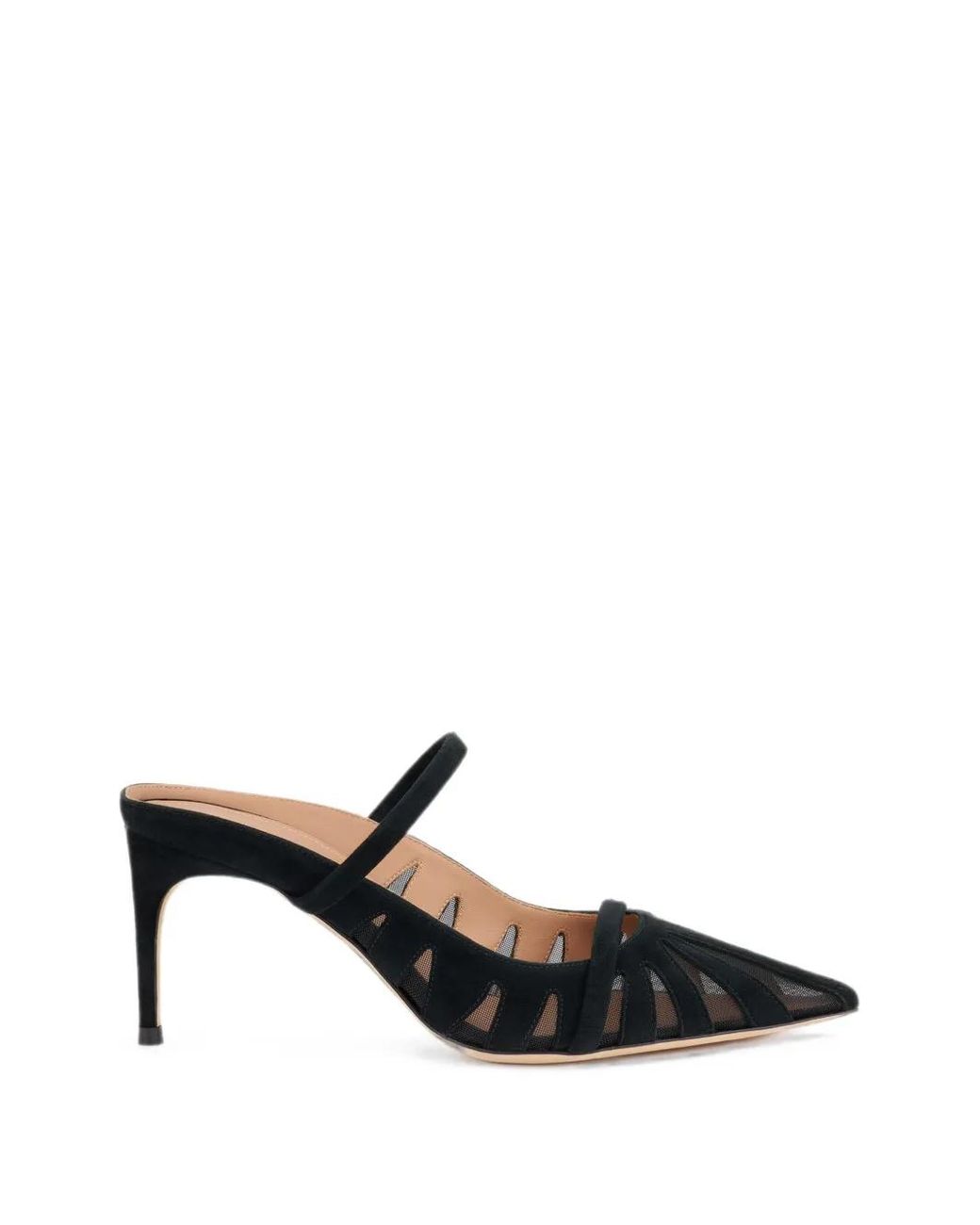 Malone Souliers Black Mules Aurora À Empiècements En Mesh