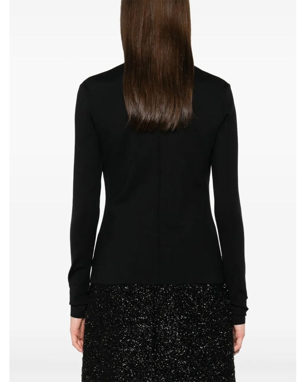 Philosophy Di Lorenzo Serafini Black Scuba-Jersey Top