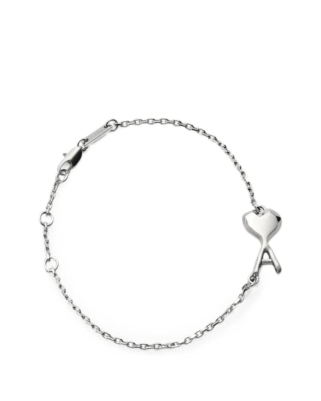 AMI Metallic Bracelet En Laiton Martelé Ami De Cœur