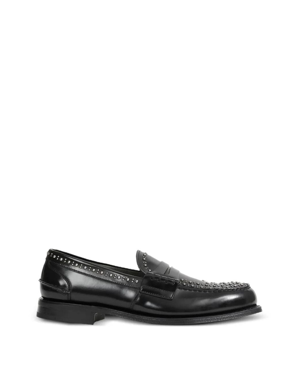 Church's Black Pembrey Met Stud-Embellished Loafers for men