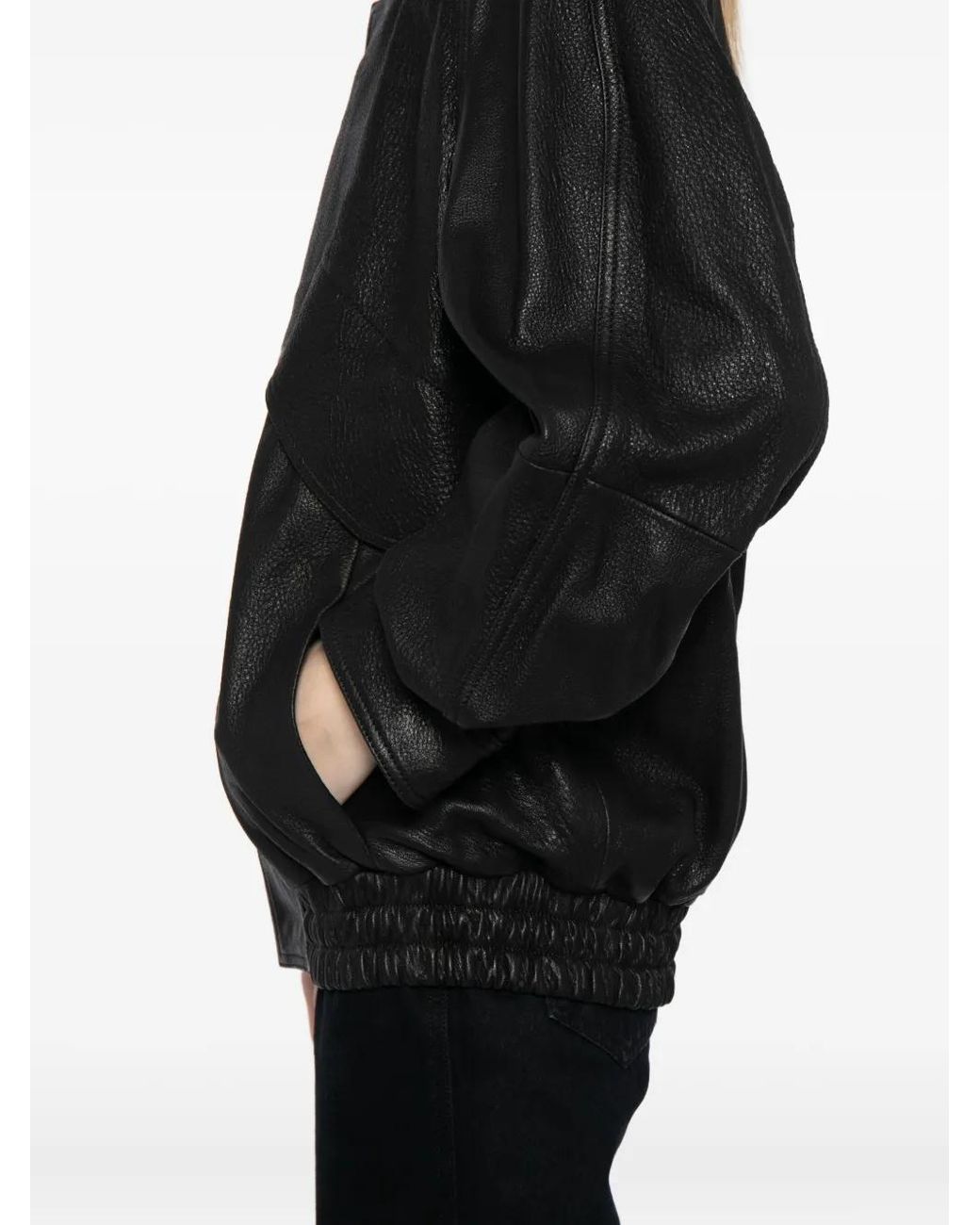 Nour Hammour Ariste Leren Jack in het Black