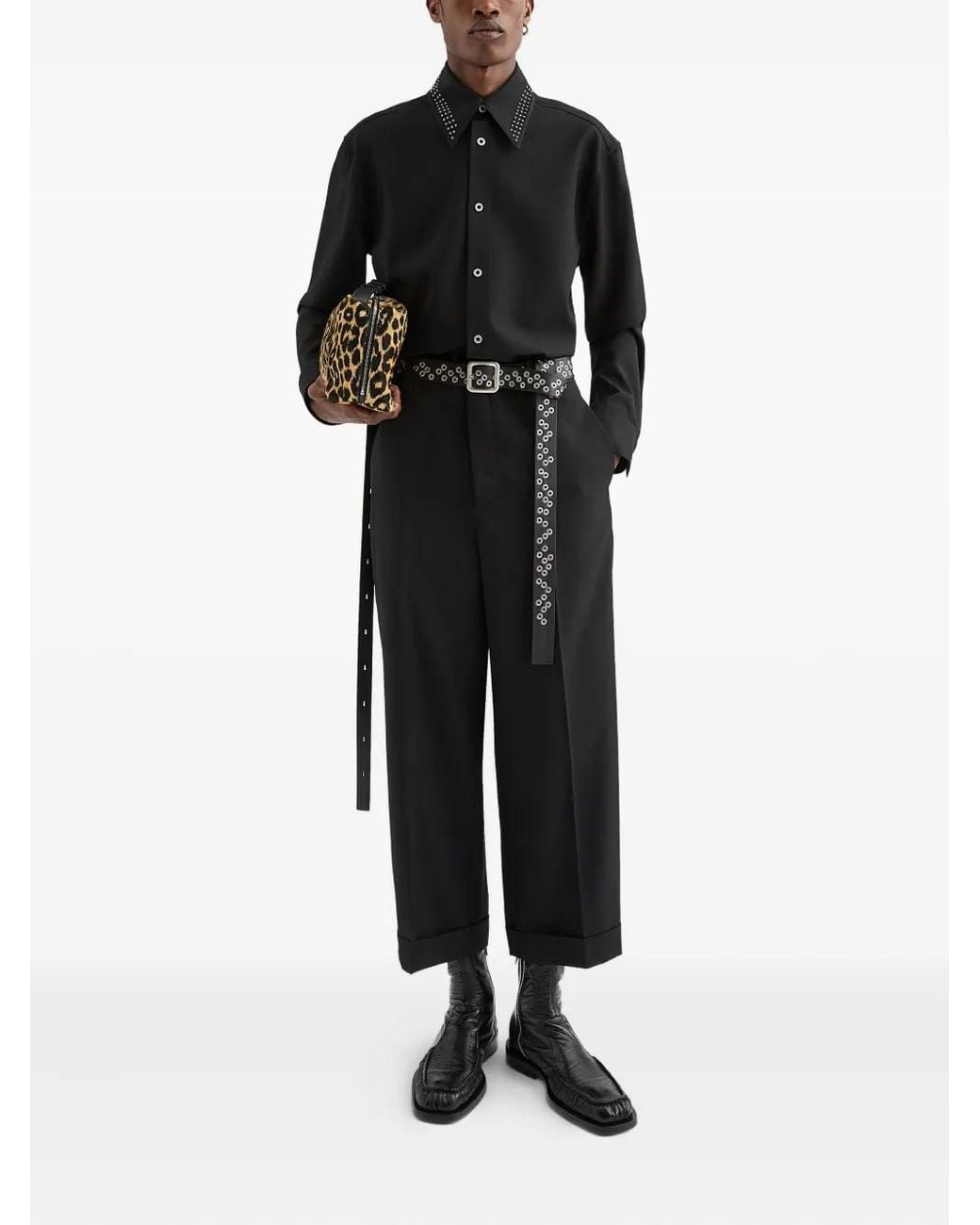 Jil Sander Black Wool Trousers for men