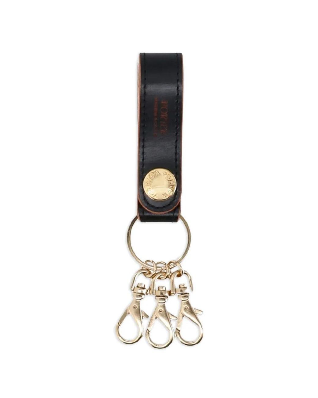 Porter-Yoshida and Co White Logo-Engraved Leather Keyrings for men