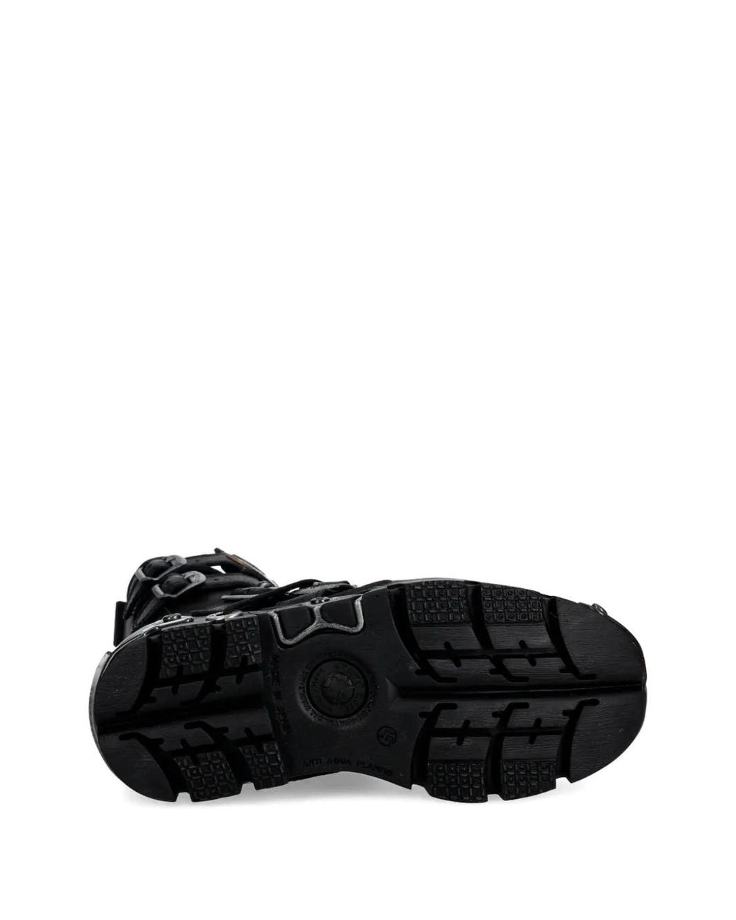 Botas Con Diseño De Llamas New Rock de color Black