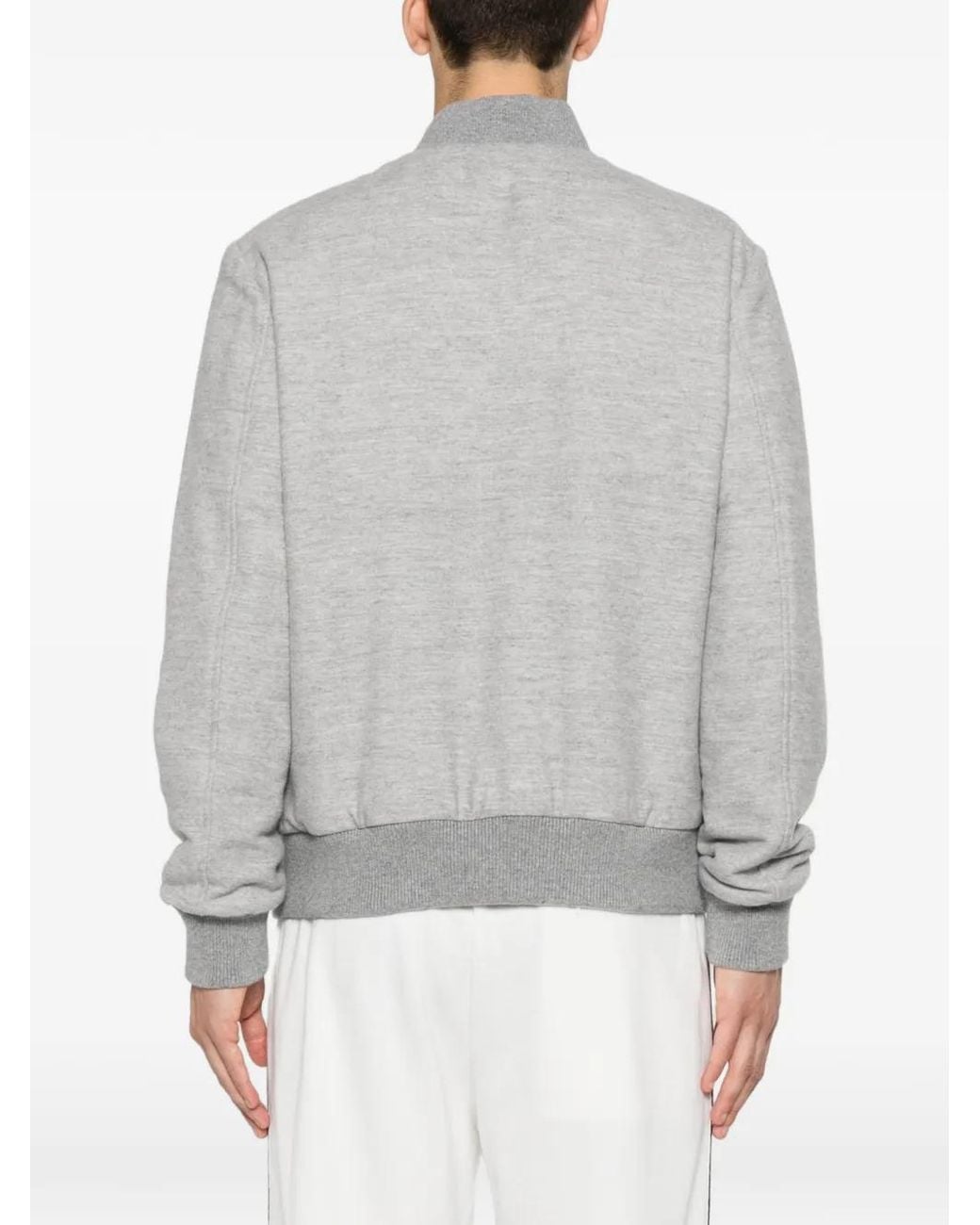 Eleventy Gray Reversible-Design Bomber Jacket for men