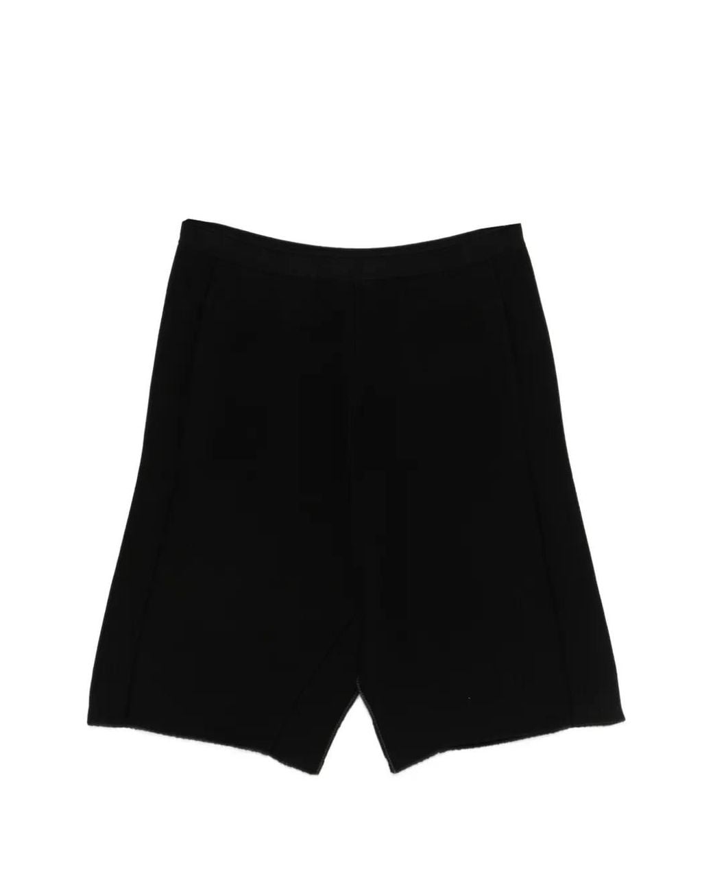 Label Under Construction Black Rib-Knit Shorts for men