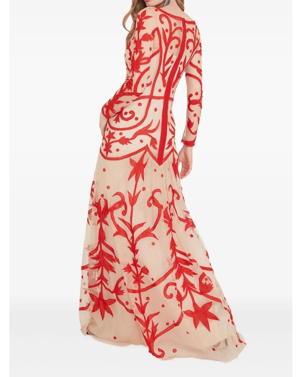 Temperley London Francine Embroidered Long-Sleeve Gown