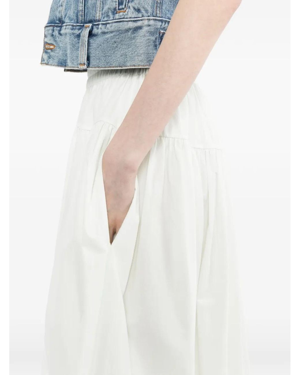 Toogood White Dancer Gathered Skirt