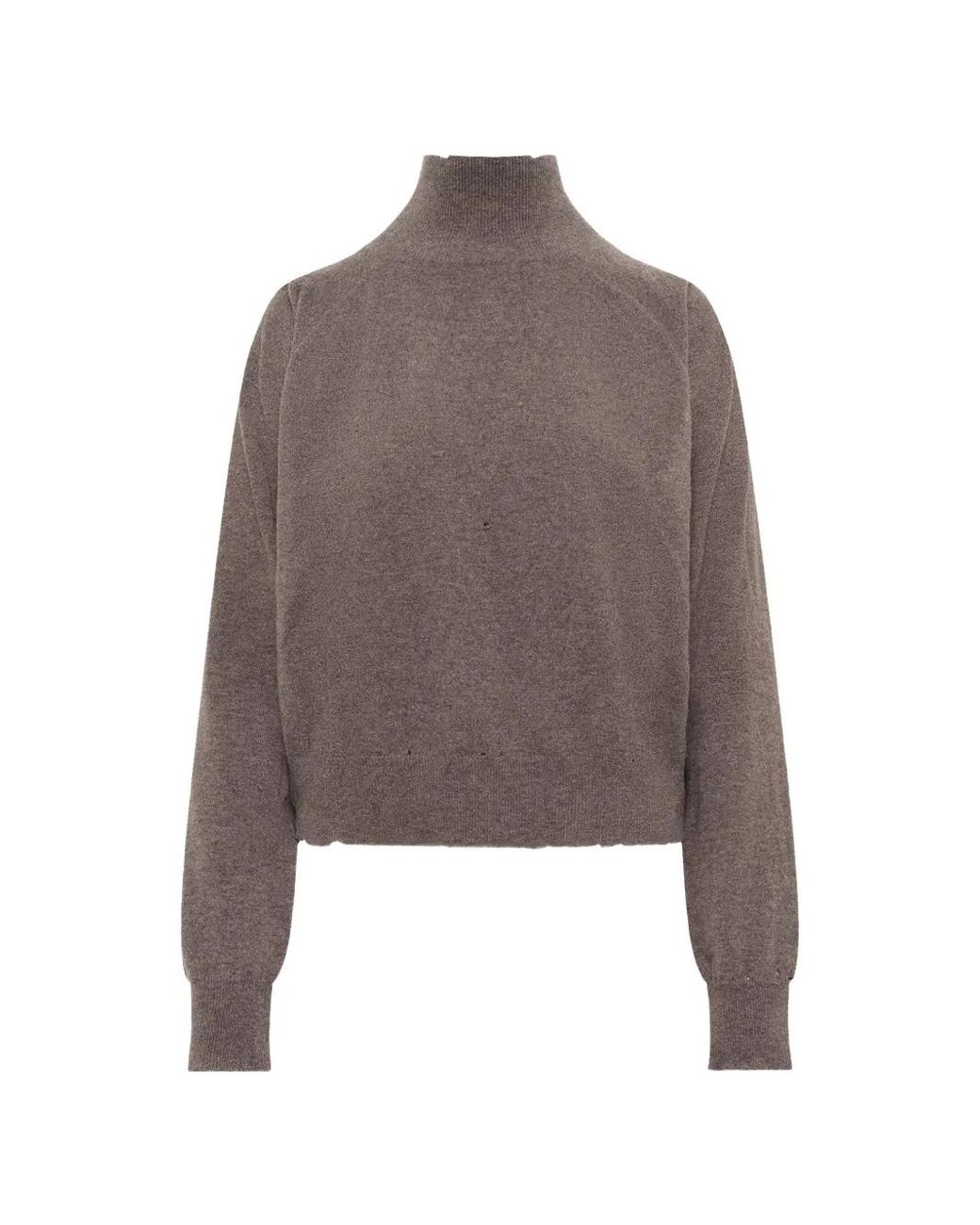 Maison Margiela Brown Lived-In Knitwear Turtleneck