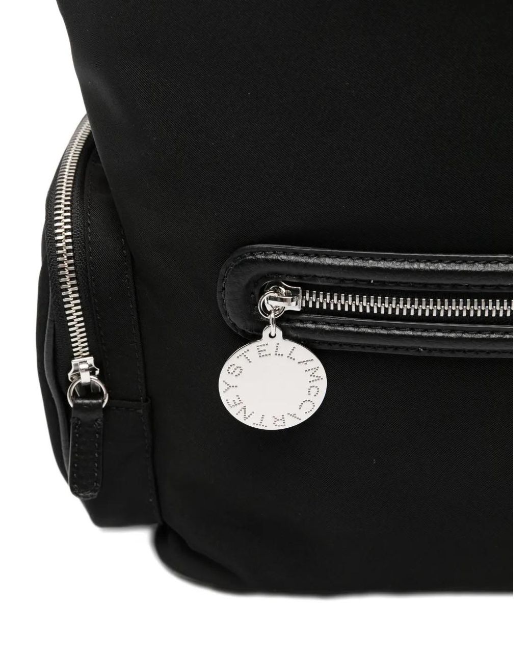 Stella McCartney Black Dartmoor Drawstring Flap Backpack