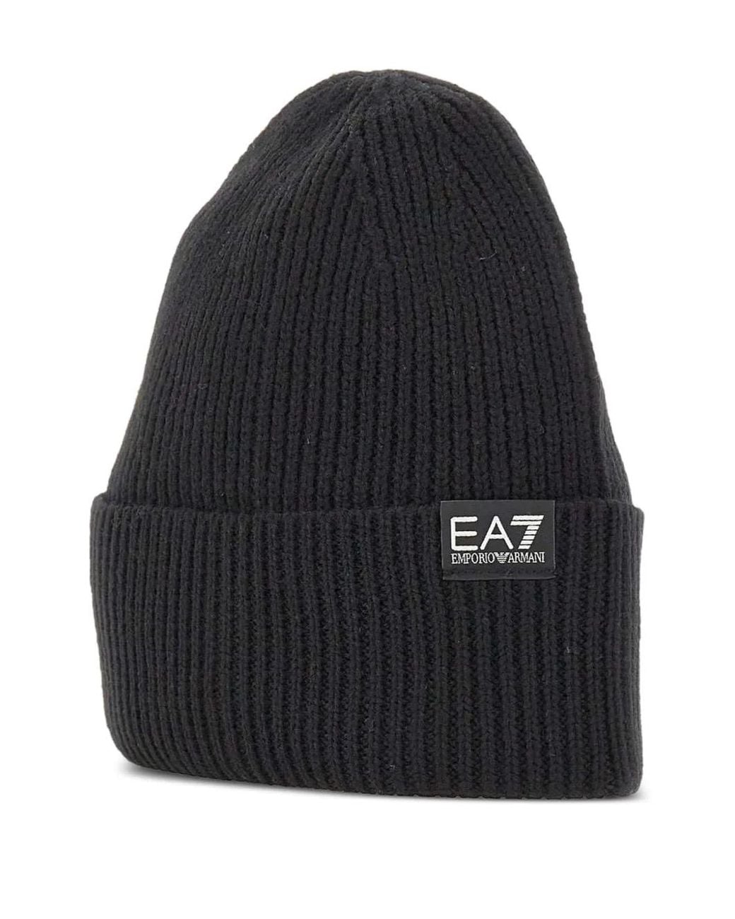 Gorro Con Parche Del Logo EA7 de color Black