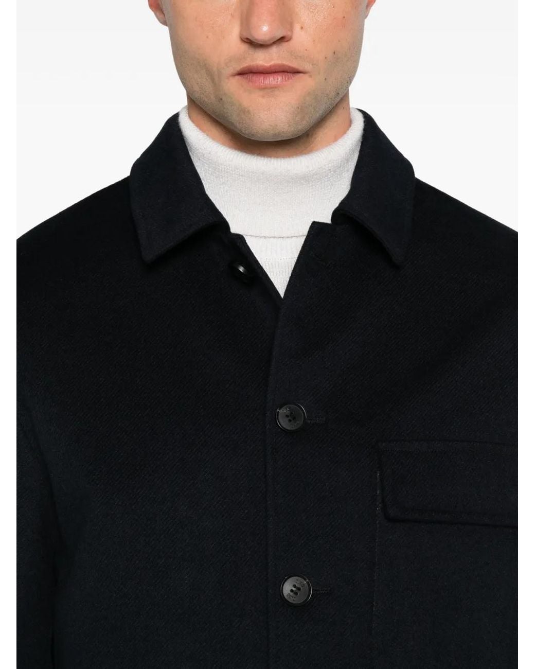 DUNO Black Sunil Button-Up Jacket for men