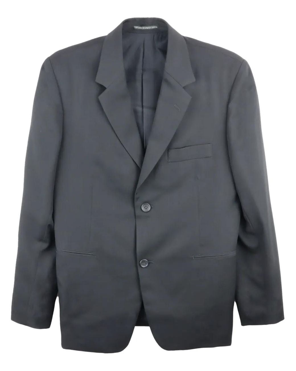 Yohji Yamamoto Gray Single-Breasted Wool Blazer for men