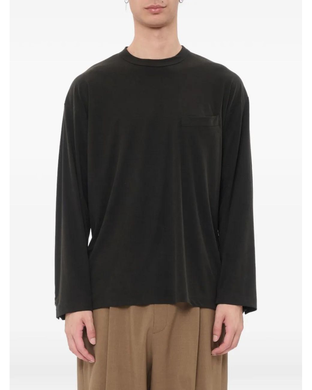 Magliano Black X 247 Liquid Sera Pocket Button-Cuff T-Shirt for men