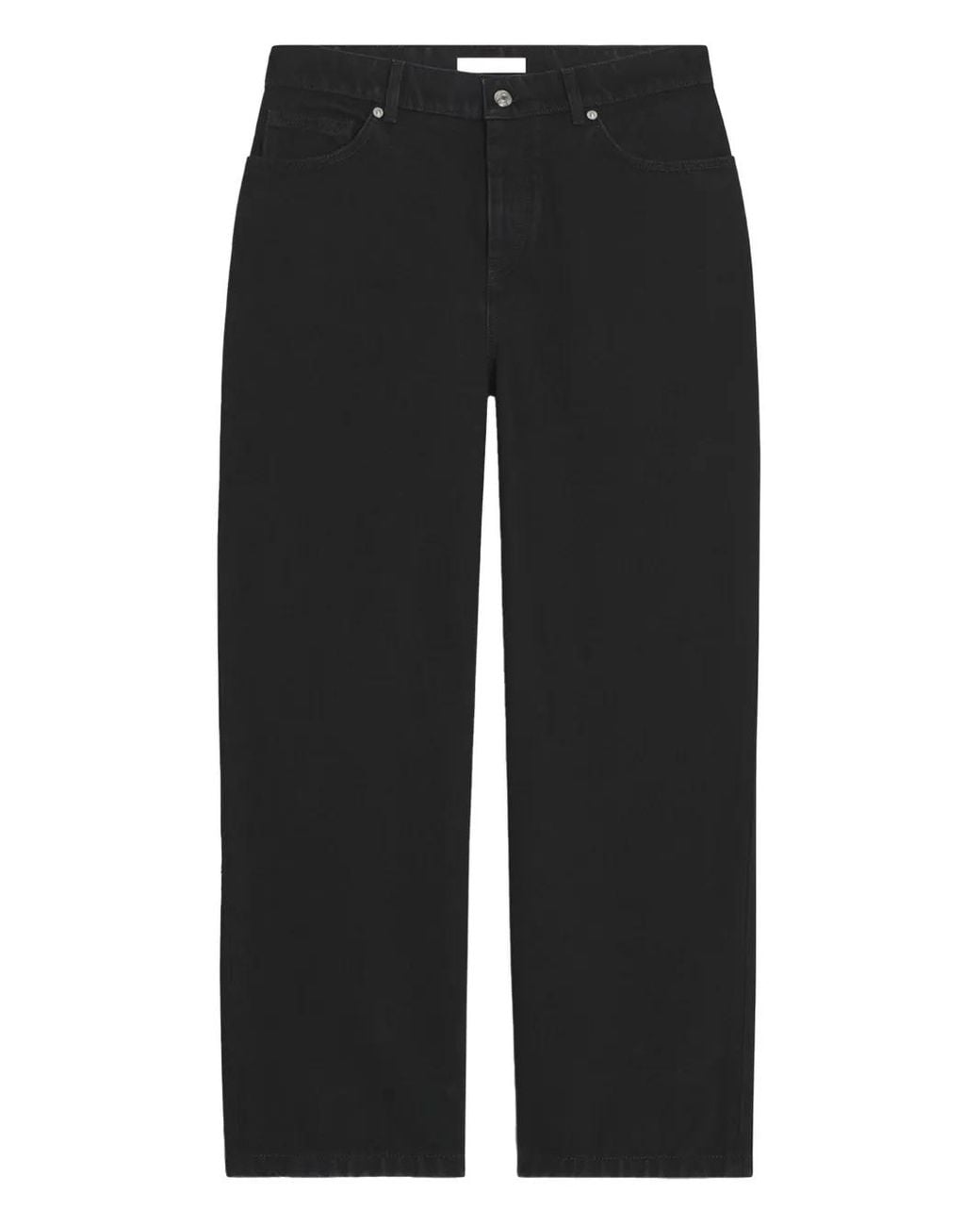 Maison Kitsuné Black Belt-Loops Denim Trousers for men