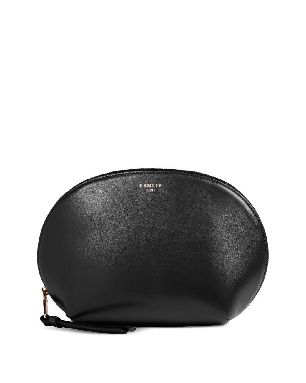 Lancel Black Origami Zip Clutch Bag