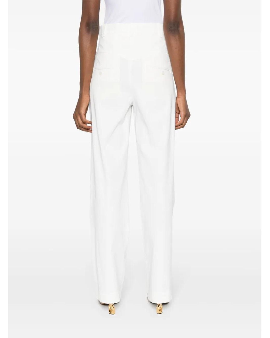 Isabel Marant White Staya Wide Leg Trousers