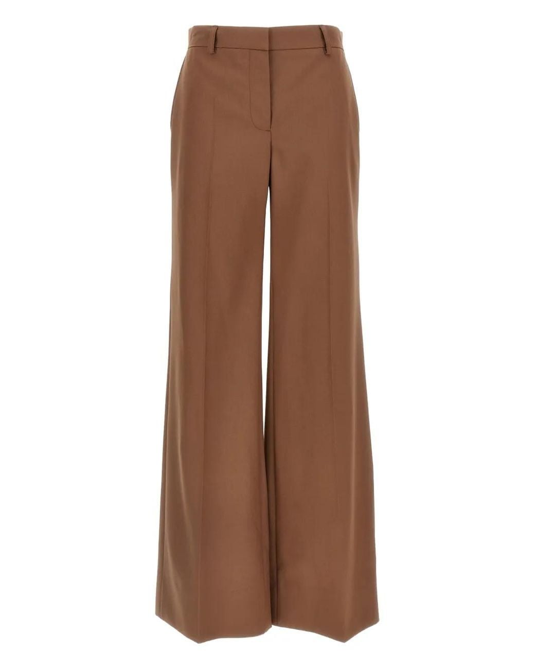Stella McCartney Brown Flared Wool Trousers