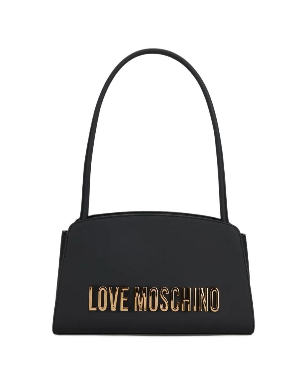 Love Moschino Black Logo-Plaque Shoulder Bag