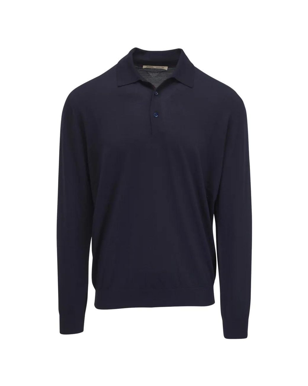 Maurizio Baldassari Blue Point Collar Ribbed Polo Shirt for men