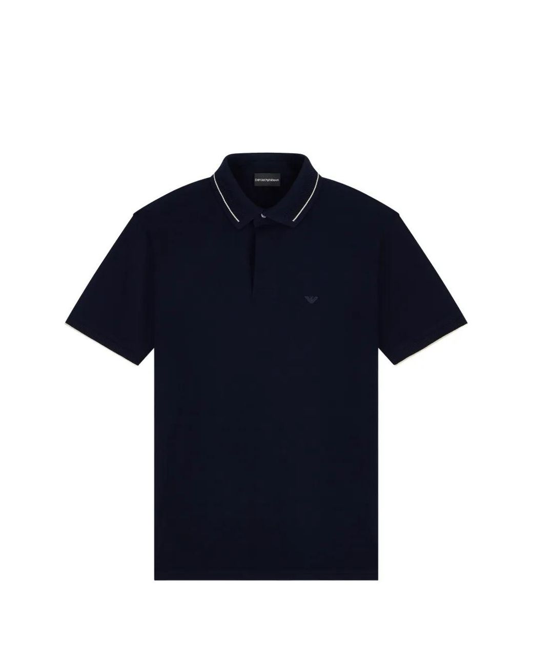 Emporio Armani Black Logo Cotton Polo Shirt for men