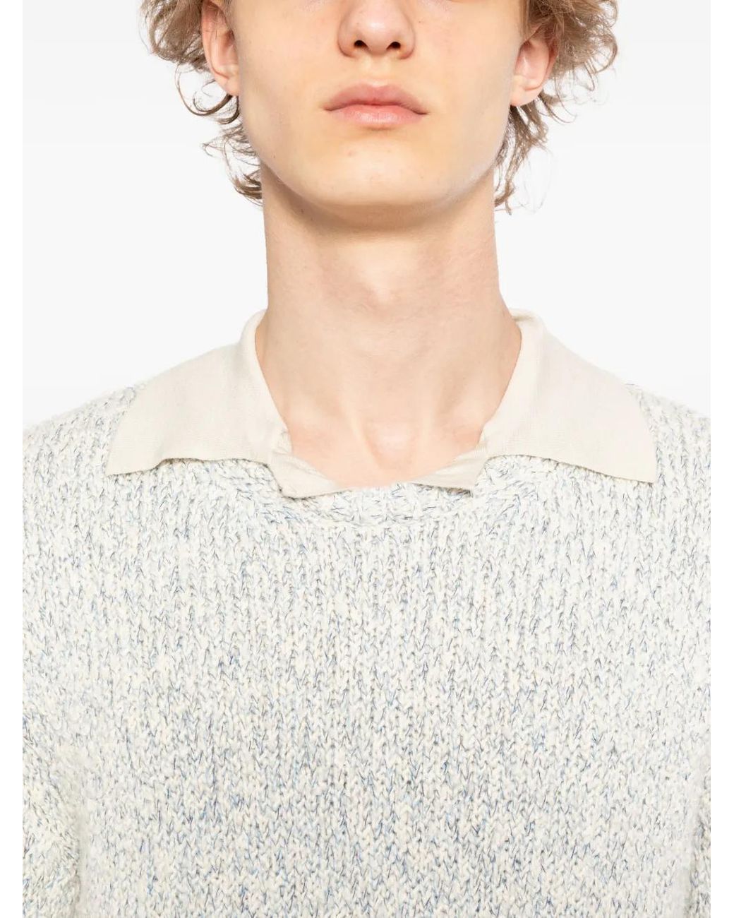 Massimo Alba White Pull Nicolas En Coton for men