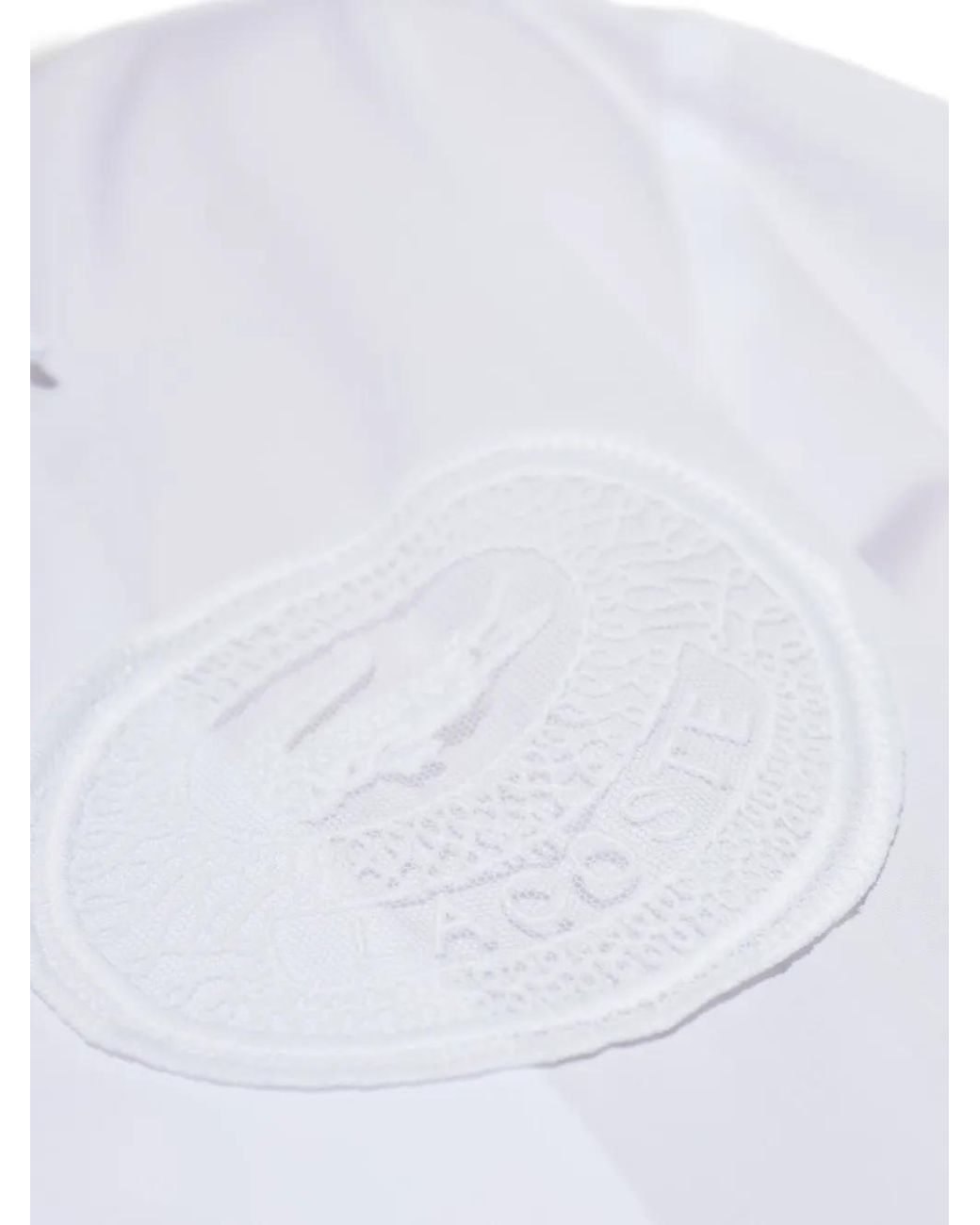 Lacoste White Logo-Patch Shirt