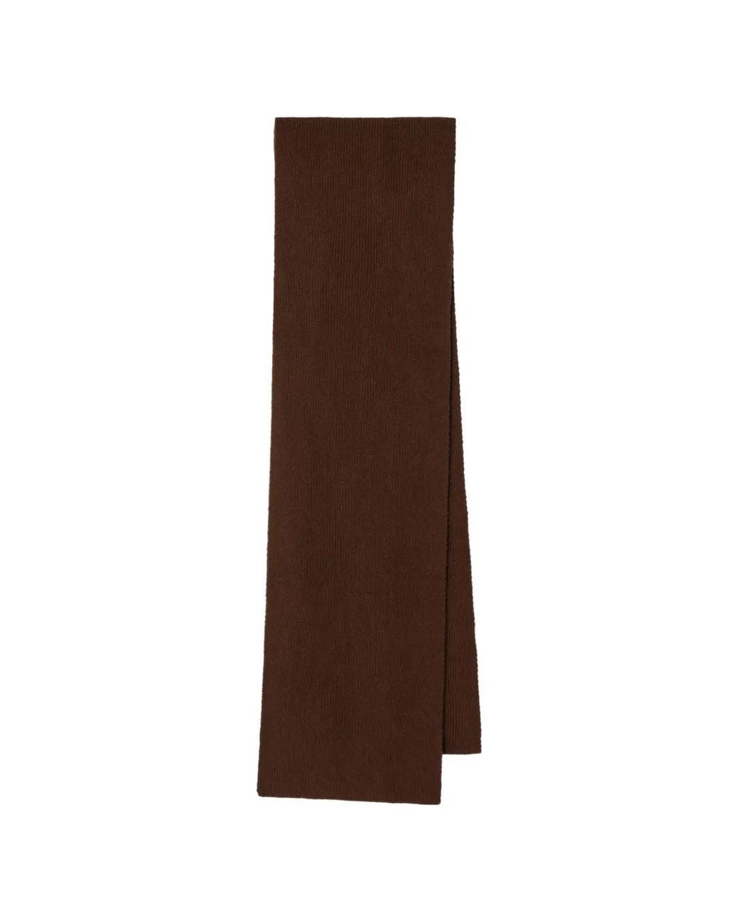 Le Bonnet Brown Ribbed-Knit Scarf
