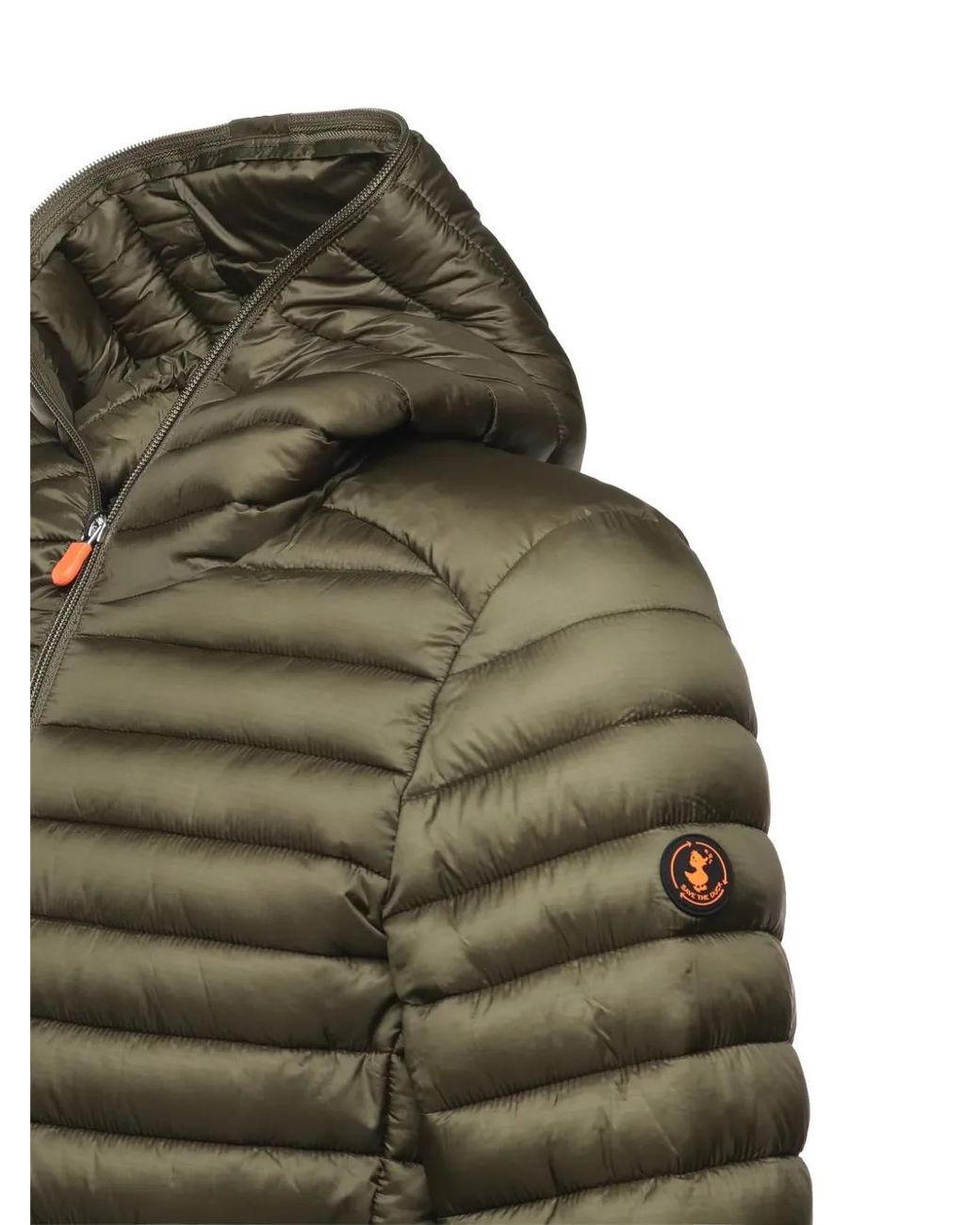 Save The Duck Green Hooded Zip Jacket for men