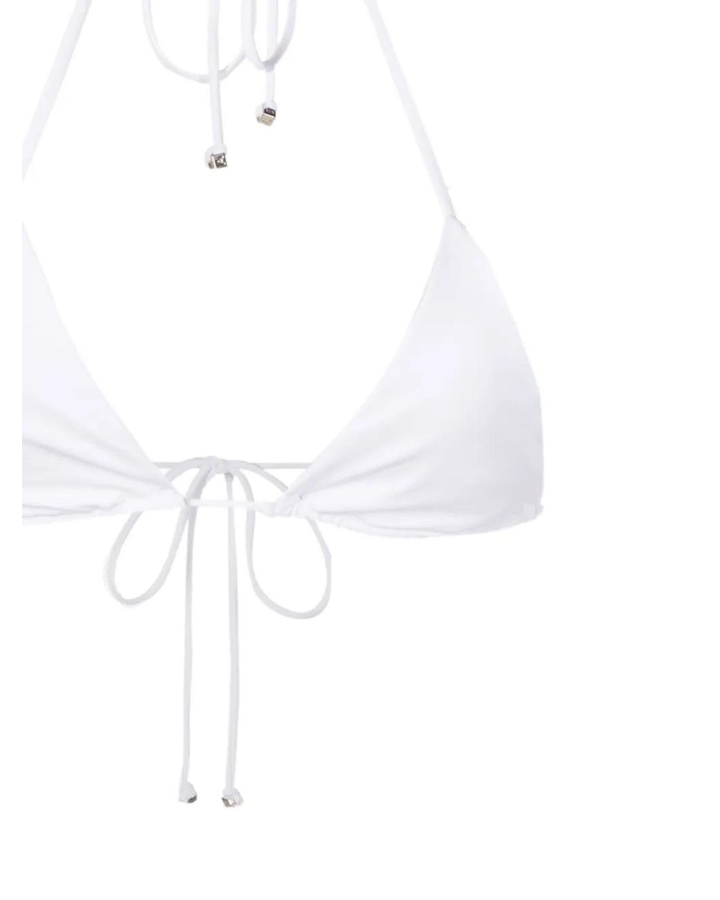 Amir Slama White Halterneck Triangle Bikini