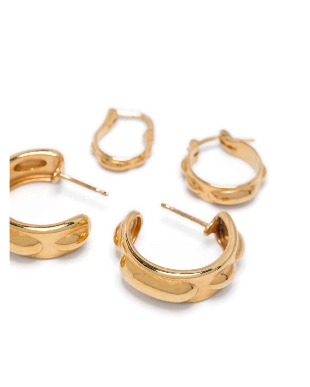 La Manso Metallic Logo-Engraved Hoops for men