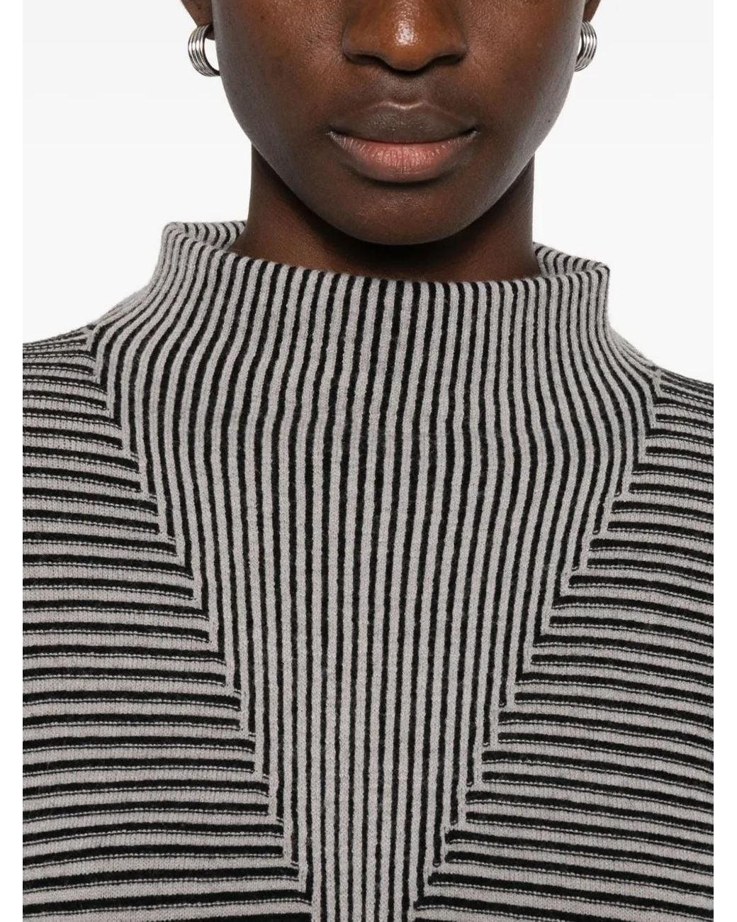 Emporio Armani Gray Striped Top
