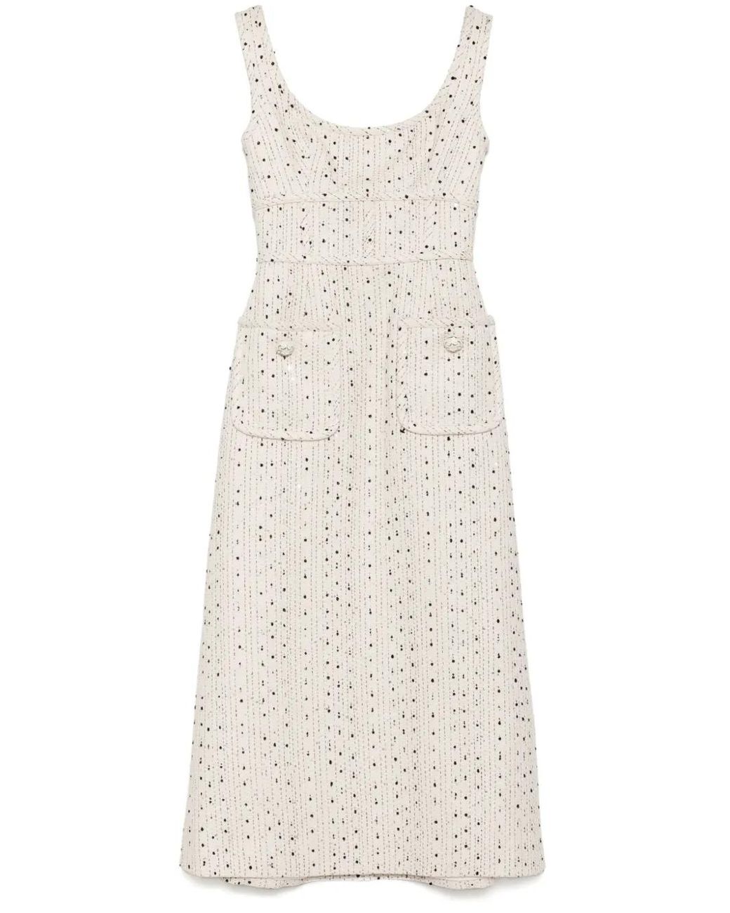 Elie Saab White Zip Fastening Dress