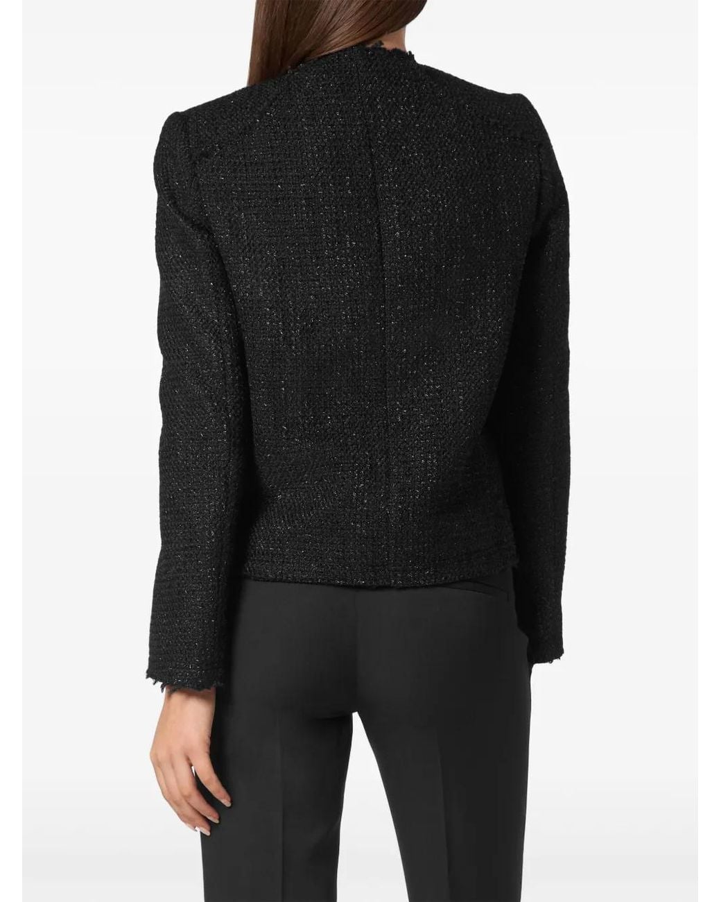Philipp Plein Black Tweed Jacket