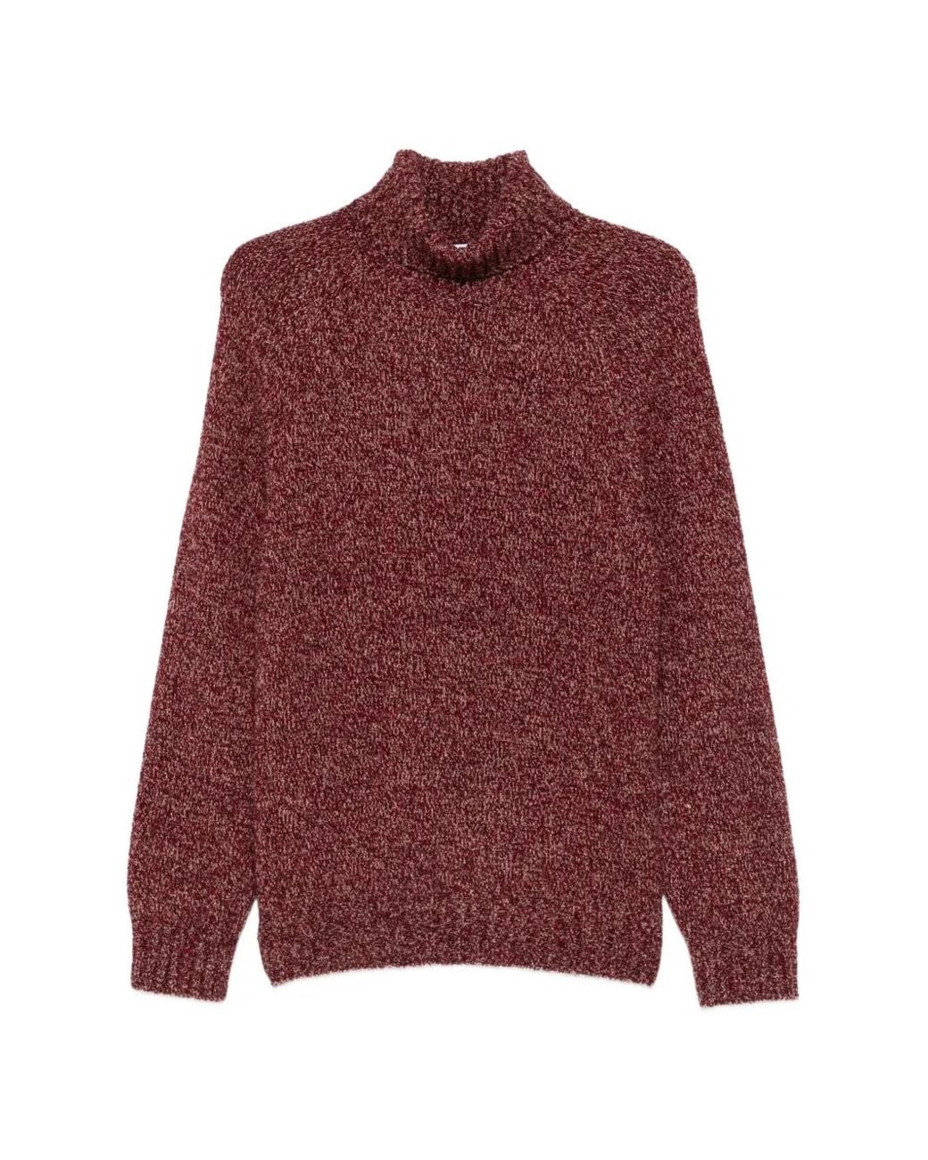 Brunello Cucinelli Red Turtleneck Sweater for men