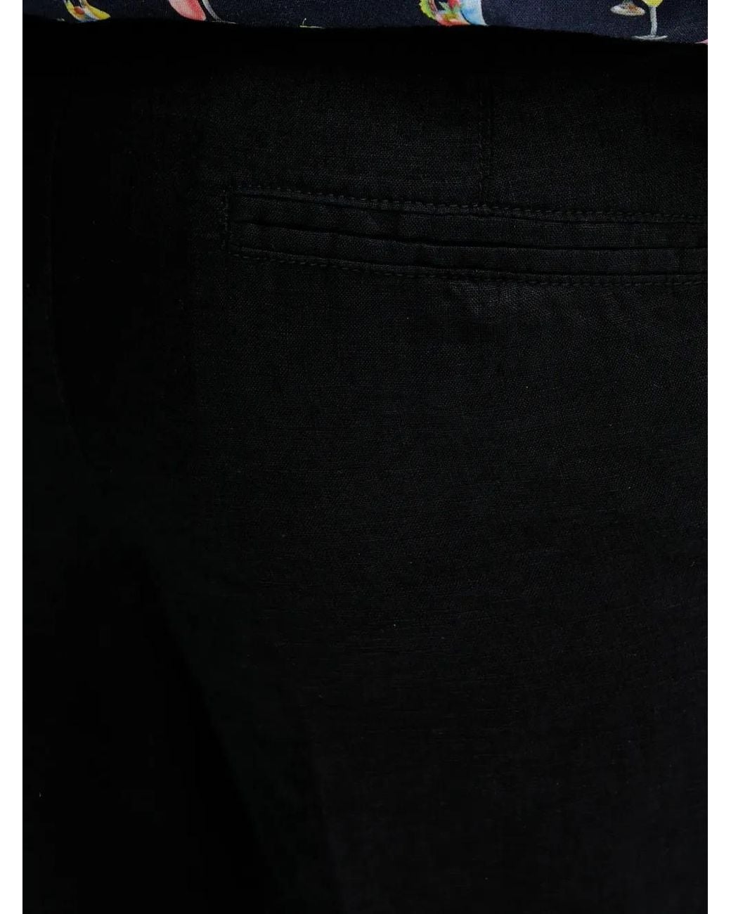 Benetton Black Buttoned Bermuda Shorts for men